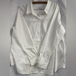 Nordstrom White Classic Button Down